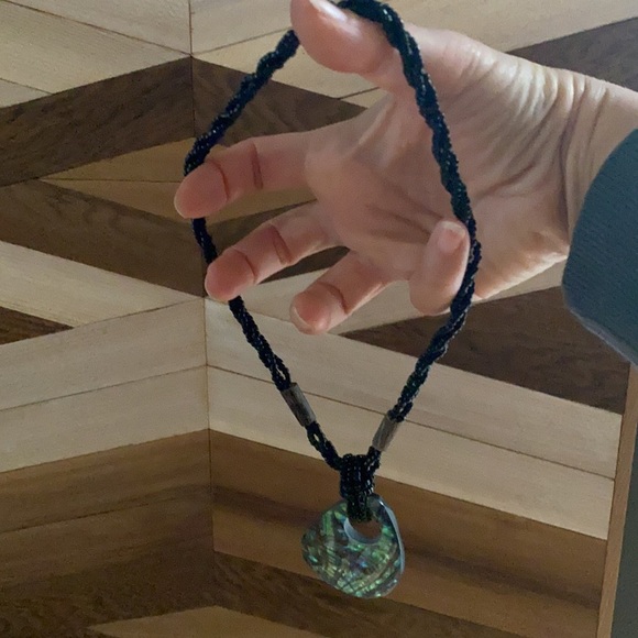 Shell Black Beaded Necklace from Indonesia - Picture 9 of 11